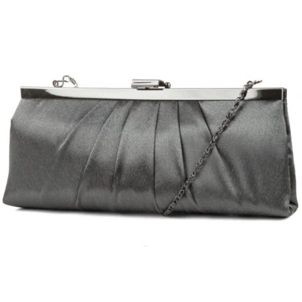 J. McLaughlin Metallic Gray Clutch